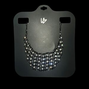 Rhinestone Bib Necklace